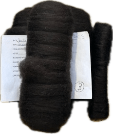 Black Wool Roving